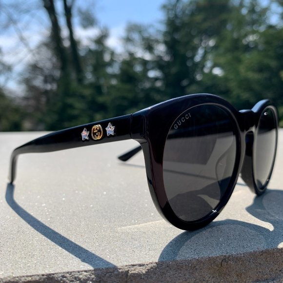 Gucci Round Frame GG Star Sunglasses in Red NEW IN GUCCI SUNGLASS CASE main image 9